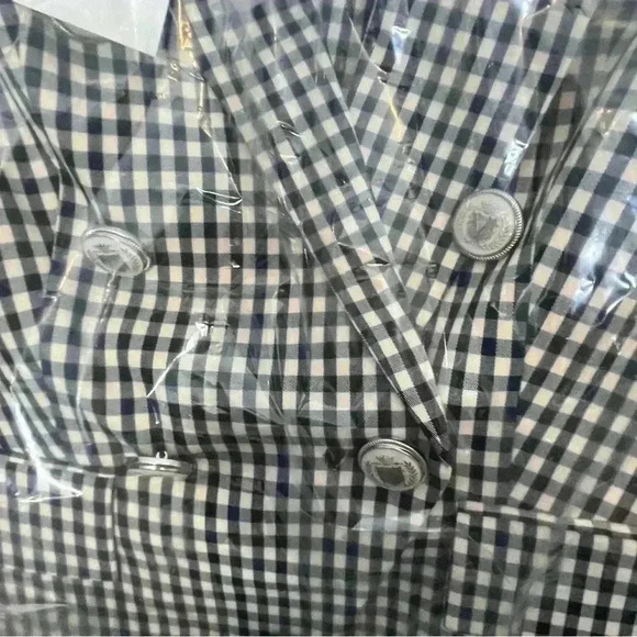 Veronica Beard Dickey Jacket Blazer Size 2 Black/Ecru Gingham Plaid Check - Picture 9 of 12